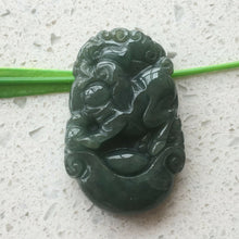 Load image into Gallery viewer, 10% OFF- Certified Natural Jadeite Emerald A*Jade HandCarved Pig Pendant猪 F0804