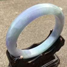 Load image into Gallery viewer, 10% OFF- 53/54/55mm Certified Natural Lavender Jadeite Emerald A*Jade HandCarved Bangle x4006 with Gift Box