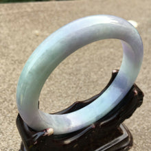 Load image into Gallery viewer, 10% OFF- 53/54/55mm Certified Natural Lavender Jadeite Emerald A*Jade HandCarved Bangle x4006 with Gift Box