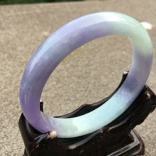 Load image into Gallery viewer, 10% OFF- 53/54/55mm Certified Natural Lavender Jadeite Emerald A*Jade HandCarved Bangle x4011 with Gift Box