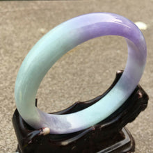 Load image into Gallery viewer, 10% OFF- 53/54/55mm Certified Natural Lavender Jadeite Emerald A*Jade HandCarved Bangle x4011 with Gift Box