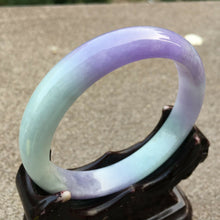 Load image into Gallery viewer, 10% OFF- 53/54/55mm Certified Natural Lavender Jadeite Emerald A*Jade HandCarved Bangle x4011 with Gift Box