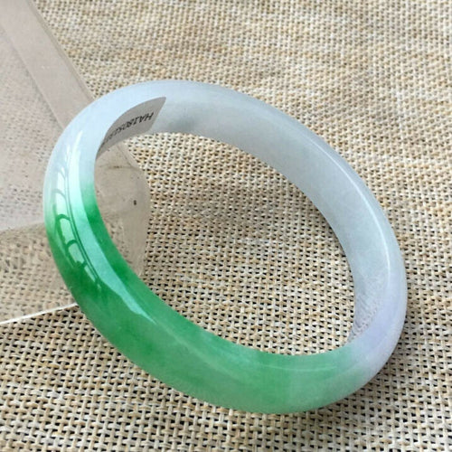 10% OFF- 55/56/57mm Certified Natural 3 Color Jadeite Emerald A*Jade HandCarved Bangle HA3150