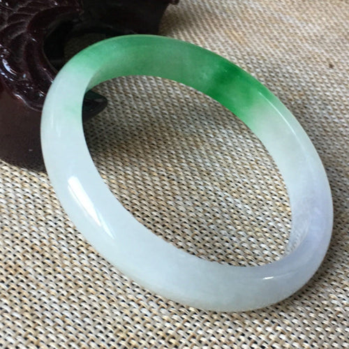 10% OFF- 55/56/57mm Certified Natural 3 Color Jadeite Emerald A*Jade HandCarved Bangle x8021