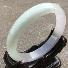 Load image into Gallery viewer, 10% OFF- 54/55/56mm Certified Natural Lavender Jadeite Emerald A*Jade HandCarved Bangle x4013