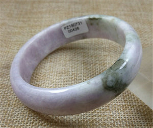 10% OFF- 56/57/58mm Certified Natural Lavender Jadeite Emerald A Jade Bangle PZ0426