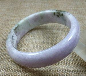 10% OFF- 56/57/58mm Certified Natural Lavender Jadeite Emerald A Jade Bangle PZ0426