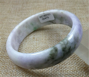 10% OFF- 54/55/56mm Certified Natural Lavender Jadeite Emerald A Jade Bangle PZ0475