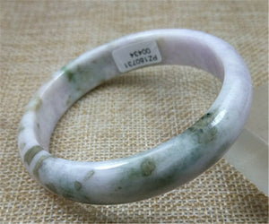 10% OFF- 54/55/56mm Certified Natural Lavender Jadeite Emerald A Jade Bangle PZ0434