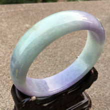 Load image into Gallery viewer, 10% OFF- 55/56/57mm Certified Natural Lavender Jadeite Emerald A*Jade HandCarved Bangle x4012 with Gift Box