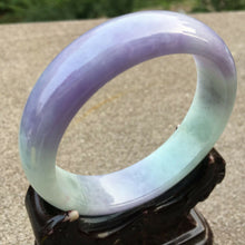 Load image into Gallery viewer, 10% OFF- 55/56/57mm Certified Natural Lavender Jadeite Emerald A*Jade HandCarved Bangle x4012 with Gift Box