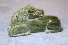 Load image into Gallery viewer, 6&#39;&#39;L- Chinese Antique Genuine Natural Green Jade HandCarved Lucky Horse Statue