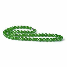 Load image into Gallery viewer, 10% OFF- 20in/508mm Certified Natural Green Emerald A*Jade Handcarved Beads Jade Necklace