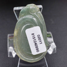 Load image into Gallery viewer, 10% OFF- Certified Natural Icy Jadeite Emerald A Jade Tablet Translucent Ruyi Pendant A0990