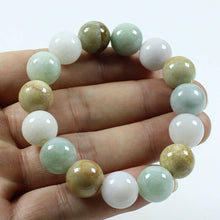 Load image into Gallery viewer, 10%OFF- 55-62mm Certified Natural Jadeite Emerald Jade Stretchy-Bracelet《Grade A》X0669