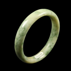 10% OFF- 53/54/55mm Certified Natural Cloud Light Green Jadeite Emerald A Jade Bangle VV2999