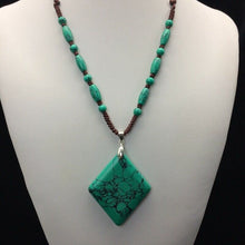 Load image into Gallery viewer, 10% OFF-  Certified Natural Turquoise HandCarved Woven beautiful Necklace 1940