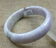 Load image into Gallery viewer, 10% OFF- 56/57/58mm Certified Natural Lavender Jadeite Emerald A Jade Bangle PZ0426