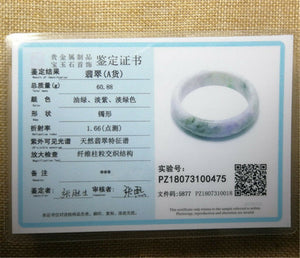 10% OFF- 54/55/56mm Certified Natural Lavender Jadeite Emerald A Jade Bangle PZ0475