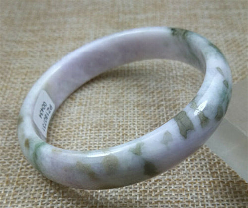 10% OFF- 54/55/56mm Certified Natural Lavender Jadeite Emerald A Jade Bangle PZ0434