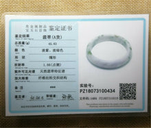 Load image into Gallery viewer, 10% OFF- 54/55/56mm Certified Natural Lavender Jadeite Emerald A Jade Bangle PZ0434