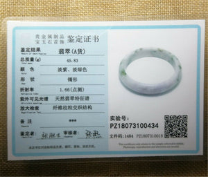 10% OFF- 54/55/56mm Certified Natural Lavender Jadeite Emerald A Jade Bangle PZ0434