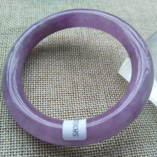 Load image into Gallery viewer, 10% OFF- 56/57/58mm Certified Purple Jadeite Emerald A Jade Handcarved Round Bangle S9193