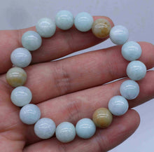 Load image into Gallery viewer, 10%OFF- 55-62mm Certified Natural Jadeite Emerald Jade Stretchy-Bracelet《Grade A》N1961