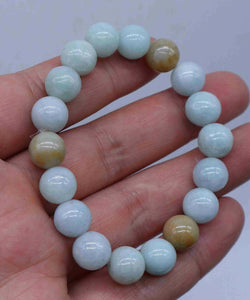 10%OFF- 55-62mm Certified Natural Jadeite Emerald Jade Stretchy-Bracelet《Grade A》N1961