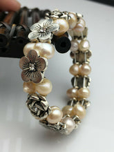 Load image into Gallery viewer, 10% OFF- 52-62mm Handmade Glamour Natural Freshwater Pearl Stretchy Bracelet Flower