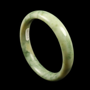 10% OFF- 53/54/55mm Certified Natural Cloud Light Green Jadeite Emerald A Jade Bangle VV2999