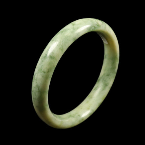 10% OFF- 53/54/55mm Certified Natural Cloud Light Green Jadeite Emerald A Jade Bangle VV2999