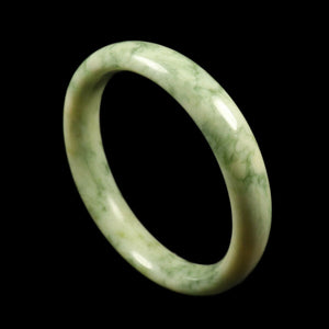 10% OFF- 53/54/55mm Certified Natural Cloud Light Green Jadeite Emerald A Jade Bangle VV2999