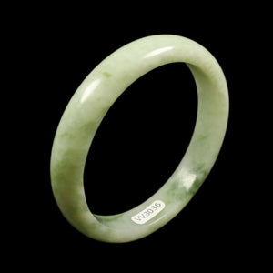 10% OFF- 57/58/59mm Certified Natural Cloud Light Green Jadeite Emerald A Jade Bangle V3036