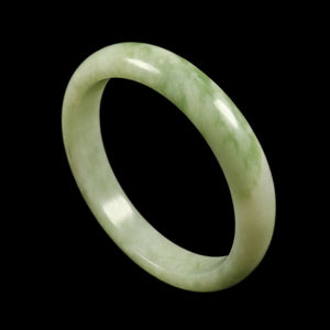 10% OFF- 57/58/59mm Certified Natural Cloud Light Green Jadeite Emerald A Jade Bangle V3036