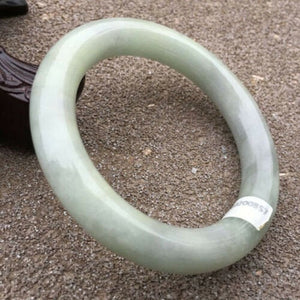 10% OFF- 54/55/56mm Certified Natural Lavender Jadeite Emerald A*Jade HandCarved Round Bangle HA0857