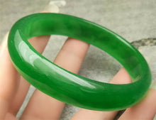 Load image into Gallery viewer, 10% OFF- 54/55/56mm Certified Natural Icy Jadeite Emerald A*Jade HandCarved Bracelet Bangle A1940