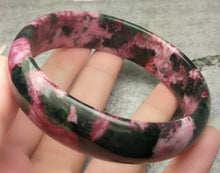 Load image into Gallery viewer, 10% OFF- 61/62/63mm Certified Natural Peach Blossom Emerald A Jade HandCarved Bangle A1940