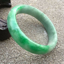 Load image into Gallery viewer, 10% OFF- 51/52/53mm Certified Natural Jadeite Emerald A*Jade Handcarved Bangle GX3652