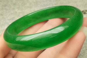 10% OFF- 54/55/56mm Certified Natural Icy Jadeite Emerald A*Jade HandCarved Bracelet Bangle A1940