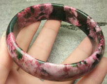 Load image into Gallery viewer, 10% OFF- 61/62/63mm Certified Natural Peach Blossom Emerald A Jade HandCarved Bangle A1940