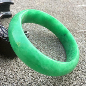 10% OFF- 53/54/55mm Certified Natural Jadeite Emerald A*Jade HandCarved Bracelet Bangle x9410