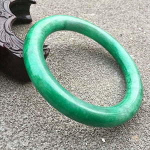 10% OFF- 60/61/62mm Certified Natural Jadeite Emerald A Jade HandCarved Round Bangle GX3730