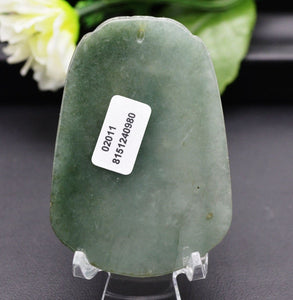 10% OFF on Sales- Certified Natural Oily Green Jadeite Emerald Jade Translucent Guan Yu Pendant【Grade A】0980