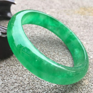 10% OFF- 51/52/53mm Certified Natural Jadeite Emerald A*Jade HandCarved Bracelet Bangle GX325