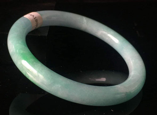 10% OFF- 53/54/55mm Certified Natural Jadeite Emerald A*Jade HandCarved Round Bracelet Bangle GX321/HA2085