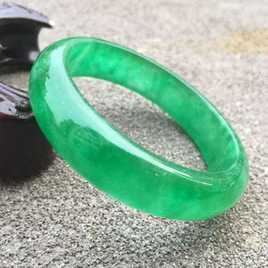 10% OFF- 51/52/53mm Certified Natural Jadeite Emerald A*Jade HandCarved Bracelet Bangle GX325