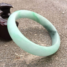 Load image into Gallery viewer, 10% OFF- 53/54/55mm Certified Natural Jadeite Emerald A*Jade HandCarved Bracelet Bangle X615