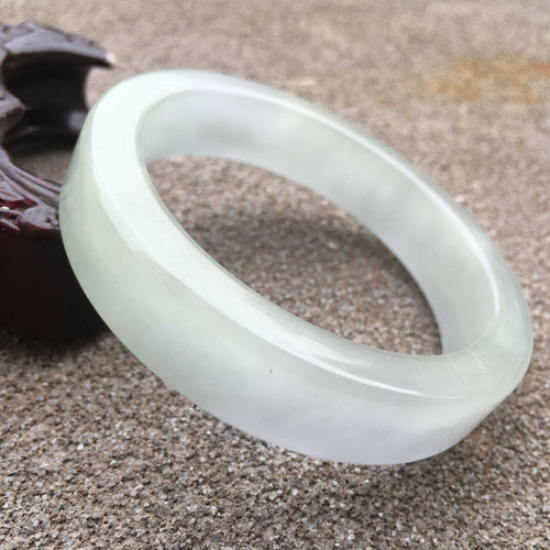 10% OFF- 56/57/58mm Certified Natural Lavender Jadeite Emerald A Jade HandCarved Bracelet Bangle GX492