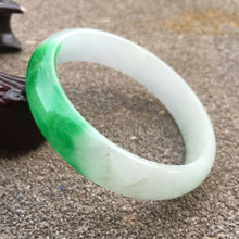 Load image into Gallery viewer, 10% OFF- 53/54/55mm Certified Natural Lavender Jadeite Emerald A Jade HandCarved Bracelet Bangle GX344